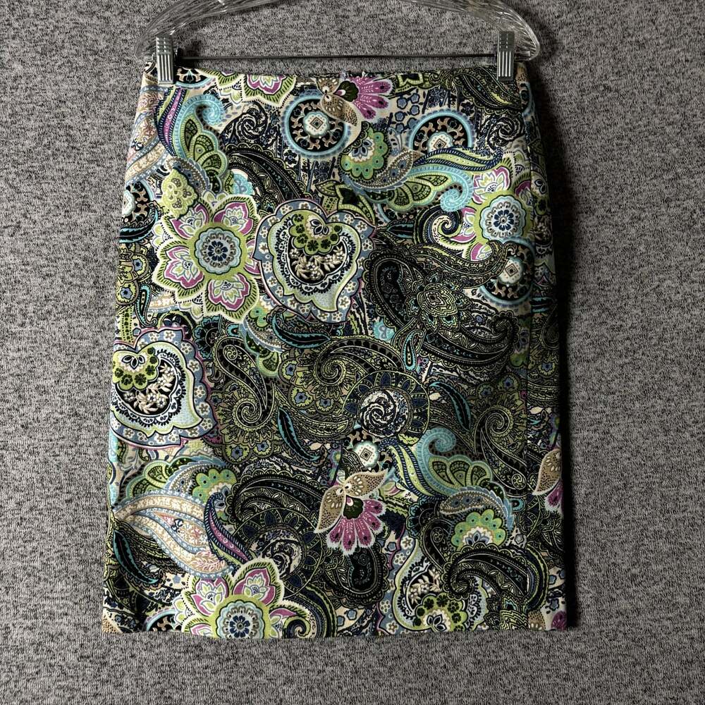 Talbots Women’s Size 6 Colorful Floral Lined Pencil Summer Skirt